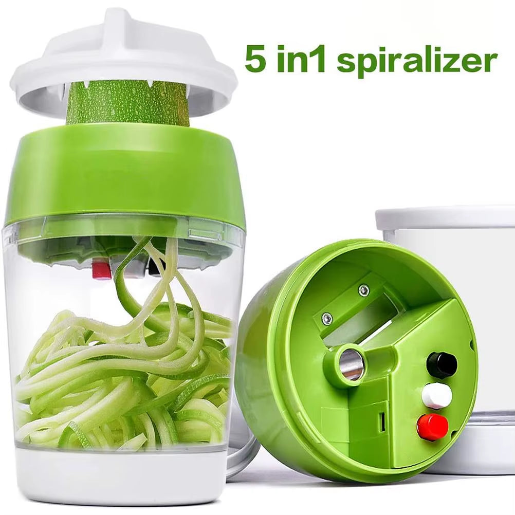 Vegetable Cutter Manual Spiral Cutter Kitchen Gadgets for Carrots Cucumbers Veggetti