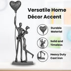 Handcrafted Iron Couple Sculpture - Metal Sculpture Art Modern Home Decor Bronze Love Statues and Sculptures Romantic Figurines Metal Statues for Home Decor