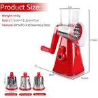 Portable Manual Vegetable Cutter Slicer Multifunctional round Rotate Mandoline Slicer Potato Cheese Kitchen Gadgets