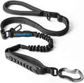 Multifunctional Tactical Dog Leash Heavy Duty,4-6 FT Strong Bungee Leash with Car Seatbelt, Shock Absorbing Dog Lead for Large, Medium Dogs