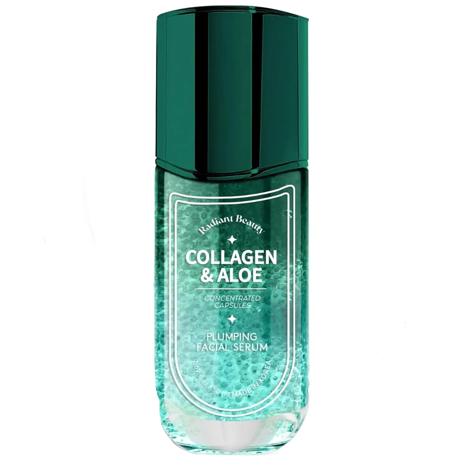 Collagen & Aloe Facial Serum - Anti-Aging, Plumping, Hydrating - Reduces Fine Lines & Wrinkles, Combats Dark Spots - Dermatologist Tested, Korean Skin Care - 1.69 FL.OZ.