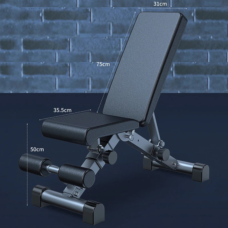 Professional Multi-Functional Folding Roman Chair, Dumbbell Stool, Weightlifting Fitness Bench, Home Fitness