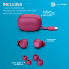 GO Pop ANC Bluetooth Earbuds, Charging Case, Fuchsia