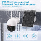 Rotating Outdoor Solar Dome Home Security Camera with Motion Alarm