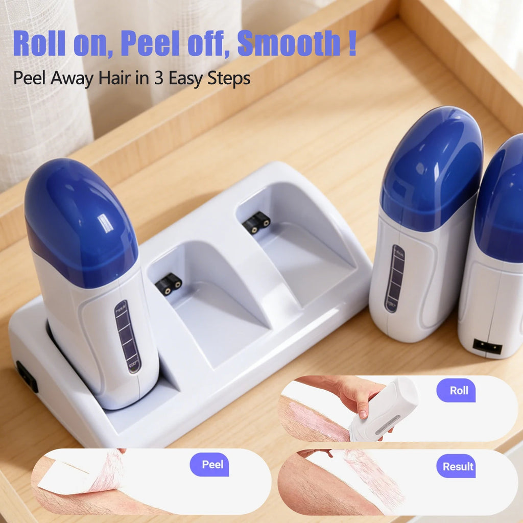 Roll on Wax Machine Wax Therapy Machine Waxing Warmer Hair Removal Hot Melt Hard Wax Warmer Heaters Suitable for Family Friendly