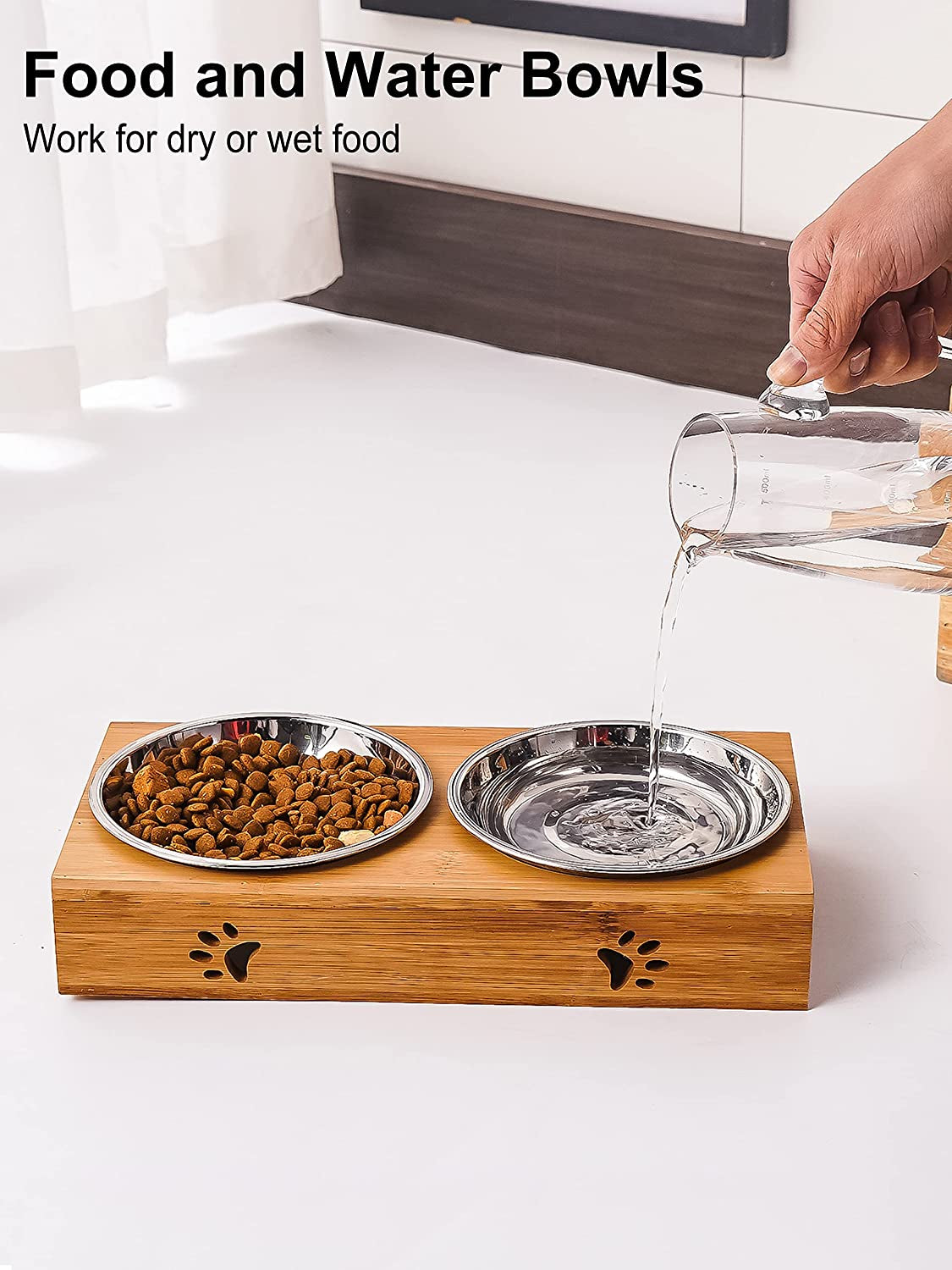 Stainless Steel Shallow Cat Food Bowl 5.8 Inch, Small Whisker Fatigue Cat Food Dish 10.8 Fl.Oz, Replacement Basic Kitten Bowls Bulk for Elevated Stand, Dishwasher Safe (Set of 2)