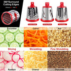Portable Manual Vegetable Cutter Slicer Multifunctional round Rotate Mandoline Slicer Potato Cheese Kitchen Gadgets