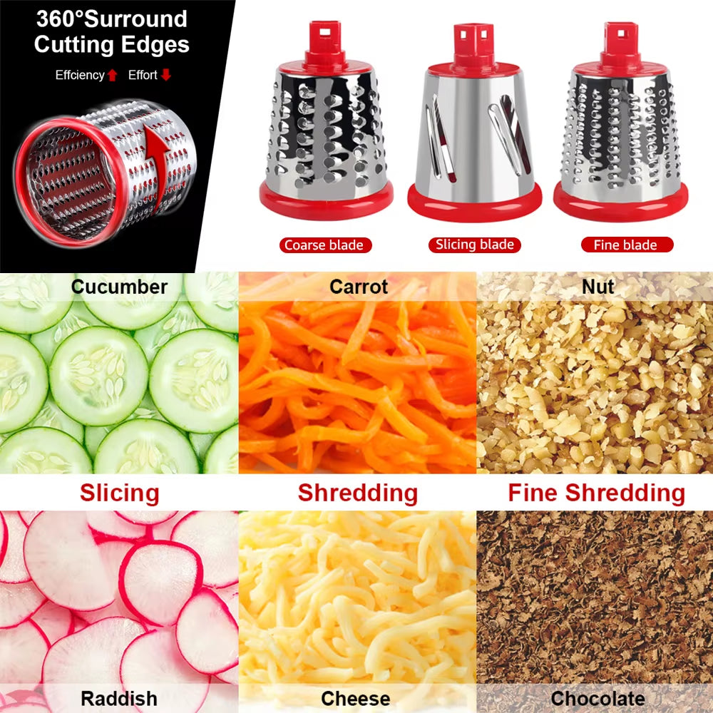 Portable Manual Vegetable Cutter Slicer Multifunctional round Rotate Mandoline Slicer Potato Cheese Kitchen Gadgets