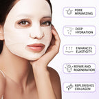 Deep Collagen Jelly Gel Face Mask,Bio-Collagen Facial Mask for Skin | Hydrating Hydrogel Sheet Overnight Mask, Low Molecular Weight Collagen for Lifting, Firming, and Moisturizing