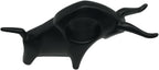 Home Decor Black Bull Statue Ceramic Figures Showpieces for Home Decor - (Black)