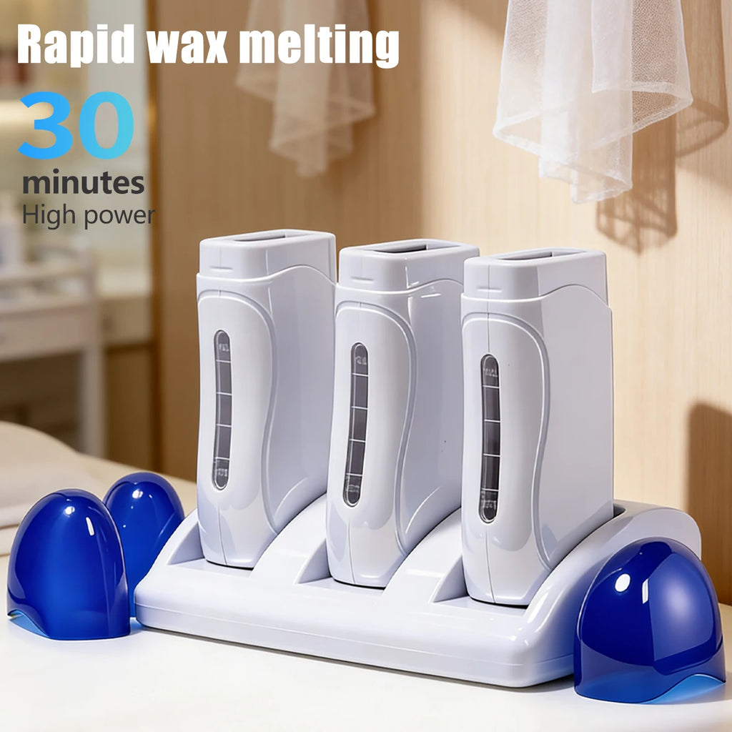 Roll on Wax Machine Wax Therapy Machine Waxing Warmer Hair Removal Hot Melt Hard Wax Warmer Heaters Suitable for Family Friendly