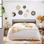 4 Pieces Black Abstract Metal Wall Art, Modern Minimalist Matte Wall Decor, 3D Textured Wall Sculptures, Black and White Wall Art for Living Room Bedroom Bathroom Study Office (15.7 X 10.6Inch) (Boho)