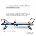 Foldable Pilates Reformer – Portable Pilates Machine with Adjustable Resistance Bands, Smooth Glide Carriage & Full-Body At-Home Pilates Workout Equipment