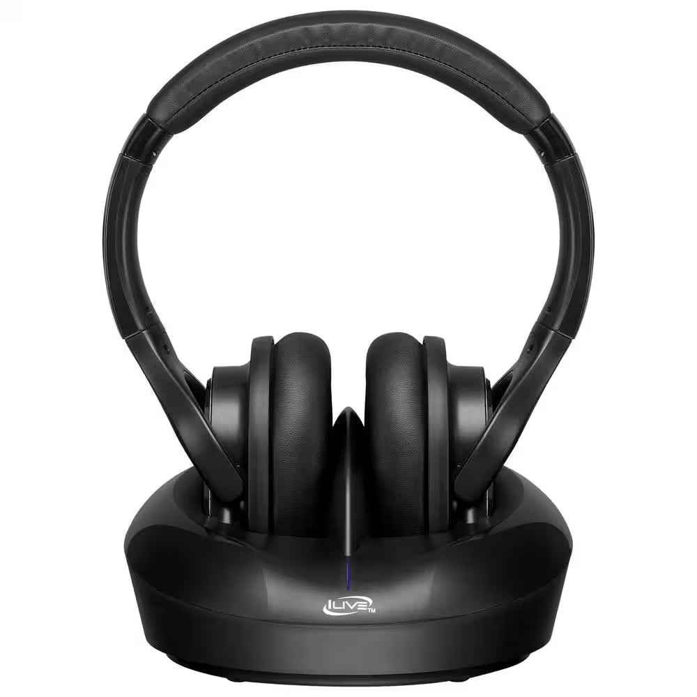 Wireless Radio Frequency Headphones with Charging Dock