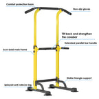 Height Adjustable Power Tower Dip Stands Pull up Bar Strength Training for Home Gym Yellow
