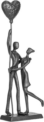 Handcrafted Iron Couple Sculpture - Metal Sculpture Art Modern Home Decor Bronze Love Statues and Sculptures Romantic Figurines Metal Statues for Home Decor