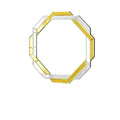 Gold Bathroom Mirror-20”X20” Helicoid Wall Mirrors Decorative,Hexagon Beveled Edge Frameless Mirror for Wall Bathroom, Vanity Room, Bedroom, Living Room and Enterway