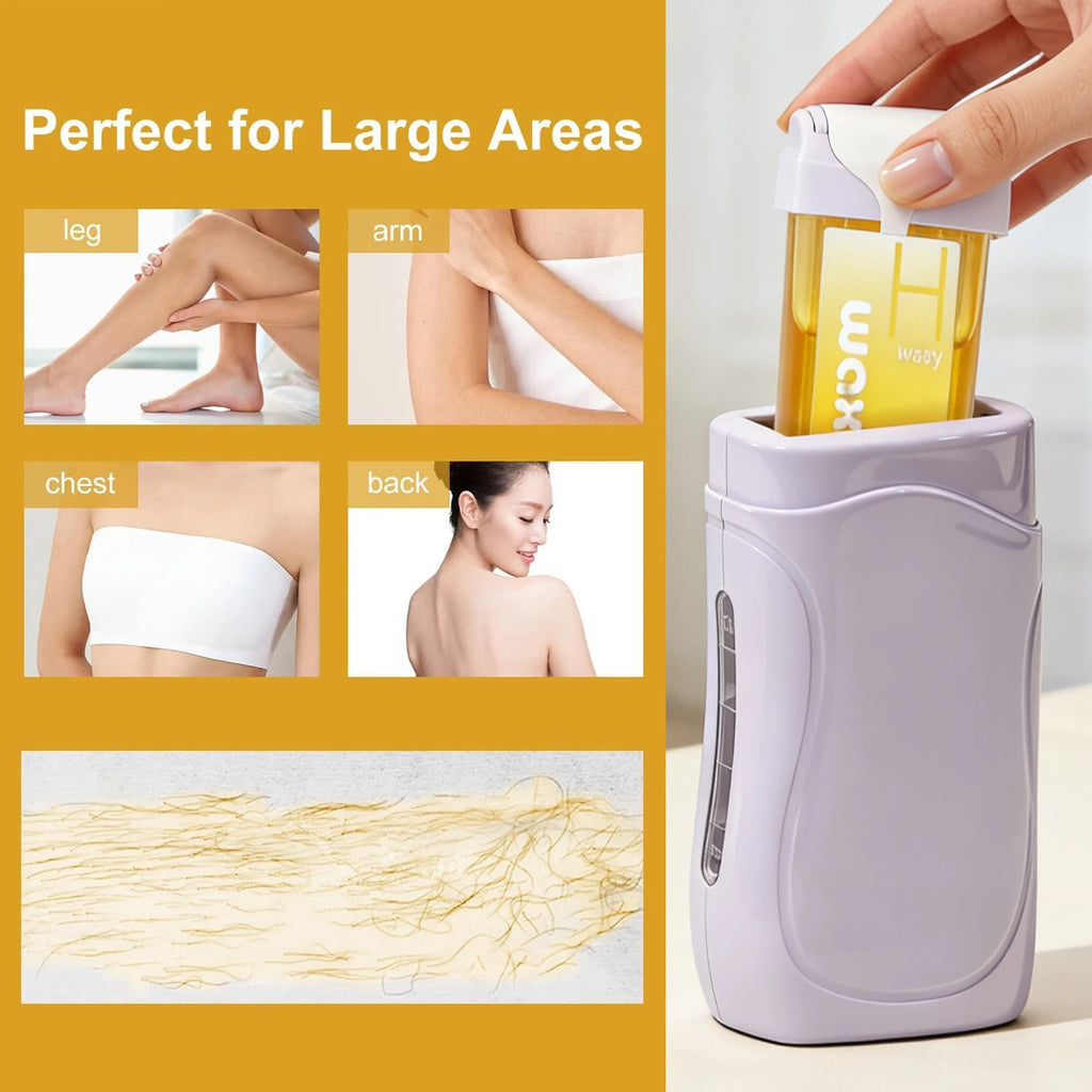 Roll on Wax Machine Wax Therapy Machine Waxing Warmer Hair Removal Hot Melt Hard Wax Warmer Heaters Suitable for Family Friendly