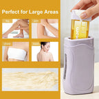 Roll on Wax Machine Wax Therapy Machine Waxing Warmer Hair Removal Hot Melt Hard Wax Warmer Heaters Suitable for Family Friendly
