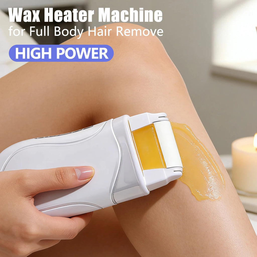 Roll on Wax Machine Wax Therapy Machine Waxing Warmer Hair Removal Hot Melt Hard Wax Warmer Heaters Suitable for Family Friendly