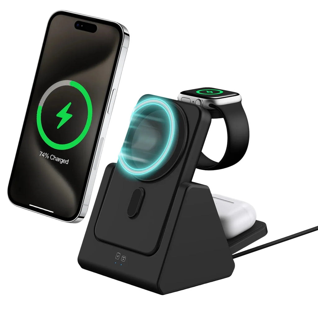Wireless Charging Station 3 in 1 Portable 5000Mah Power Bank Magsafe for Iphone Apple Watch