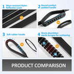 Multifunctional Tactical Dog Leash Heavy Duty,4-6 FT Strong Bungee Leash with Car Seatbelt, Shock Absorbing Dog Lead for Large, Medium Dogs