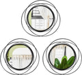 3 Set round Mirrors for Wall Decor Living Room Bedroom Bathroom Dining Room Metal Circle Mirror Set Boho Decorative Sunburst Wall Art Accent Entryway - Black 11 In