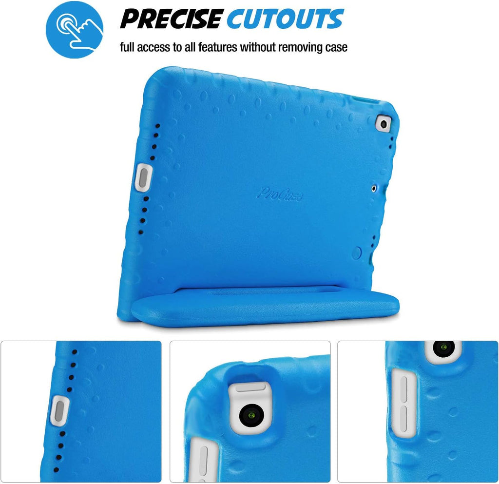 Kids Case for Ipad 9Th Generation/Ipad 8/Ipad 7, Ipad 10.2 Case 2021 2020 2019/Ipad Air 10.5/Ipad Pro 10.5 Kids Case, Shockproof Lightweight Case with Convertible Handle -Blue | 2021