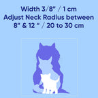 Glow in the Dark Cat Collar with Breakaway Safety Buckle & Bell Adjustable Kitten Collar, Teal