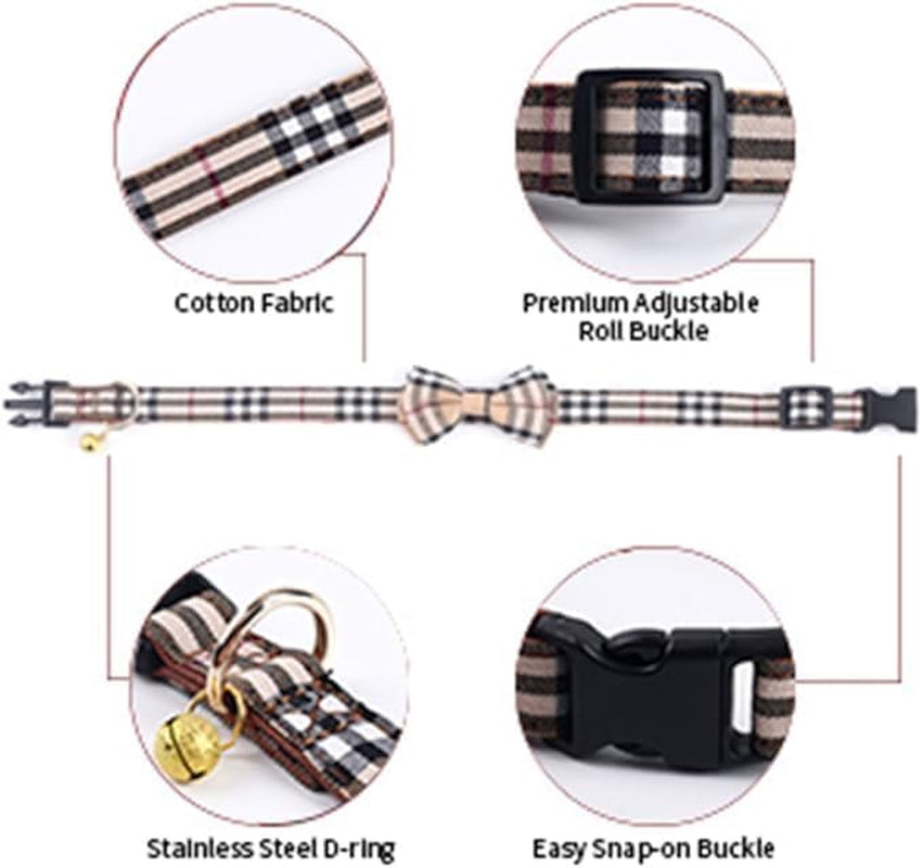 Dog Collar, Adjustable Dog Collar, Pet Collar for Dog Soft Bowtie Dog Collars for Small Medium Large Pet