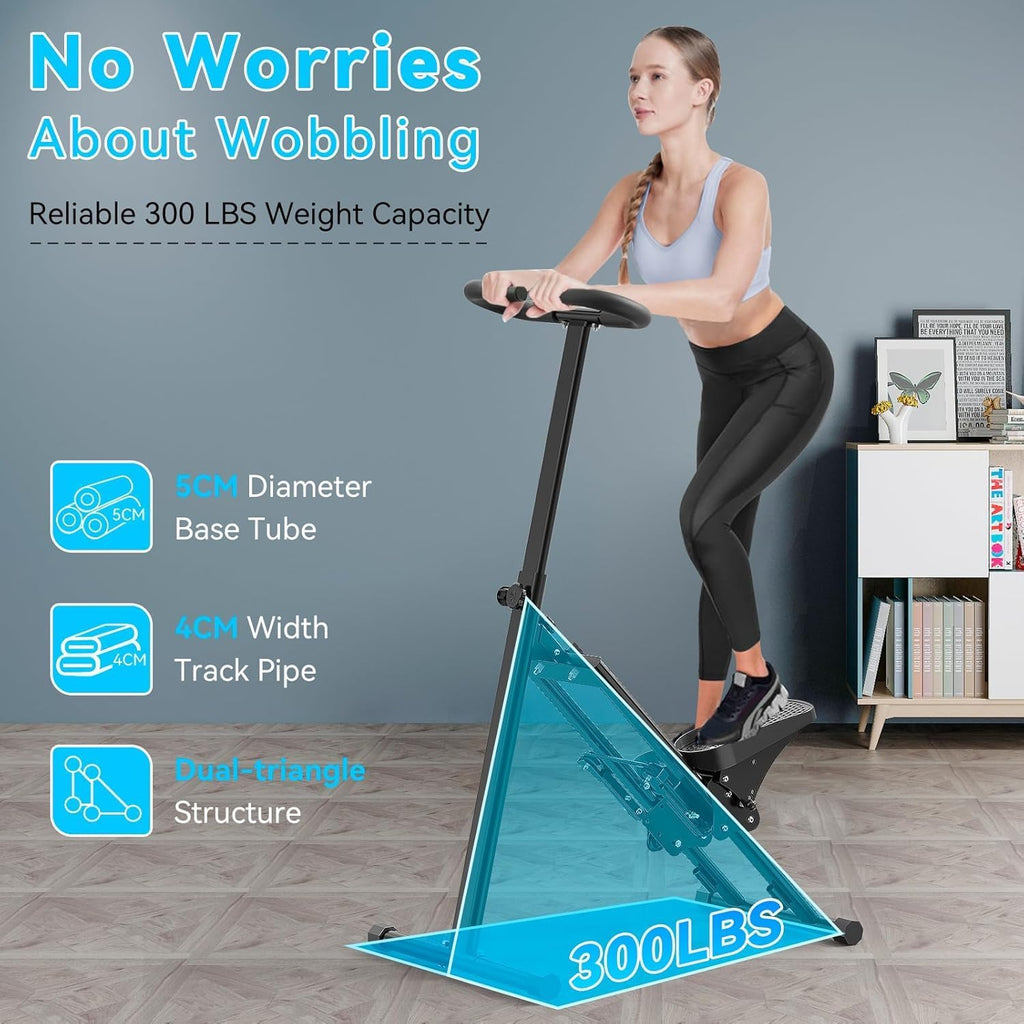 Stair Stepper for Home,Stair Climber Foldable,Large Pedal Vertical Climber Machine for Full-Body Workout,Steppers for Exercise at Home with 110KG Loading Capacity