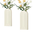 Handmade Wooden Wall Vases Set of 2 for Plants | Boho Rustic Farmhouse Decor for Indoor Artificial Plants and Flowers. Perfect for Living Room, Bedroom, Bathroom, or Patio