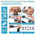 Arm Trainer & Chest Trainer for Men, 66-88-110Lb Adjustable Arm Twister Exercise Equipment, Portable Spring Resistance Home Gym Trainer, Upper Body Workout Machine for Muscle Building