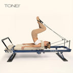 Foldable Pilates Reformer – Portable Pilates Machine with Adjustable Resistance Bands, Smooth Glide Carriage & Full-Body At-Home Pilates Workout Equipment